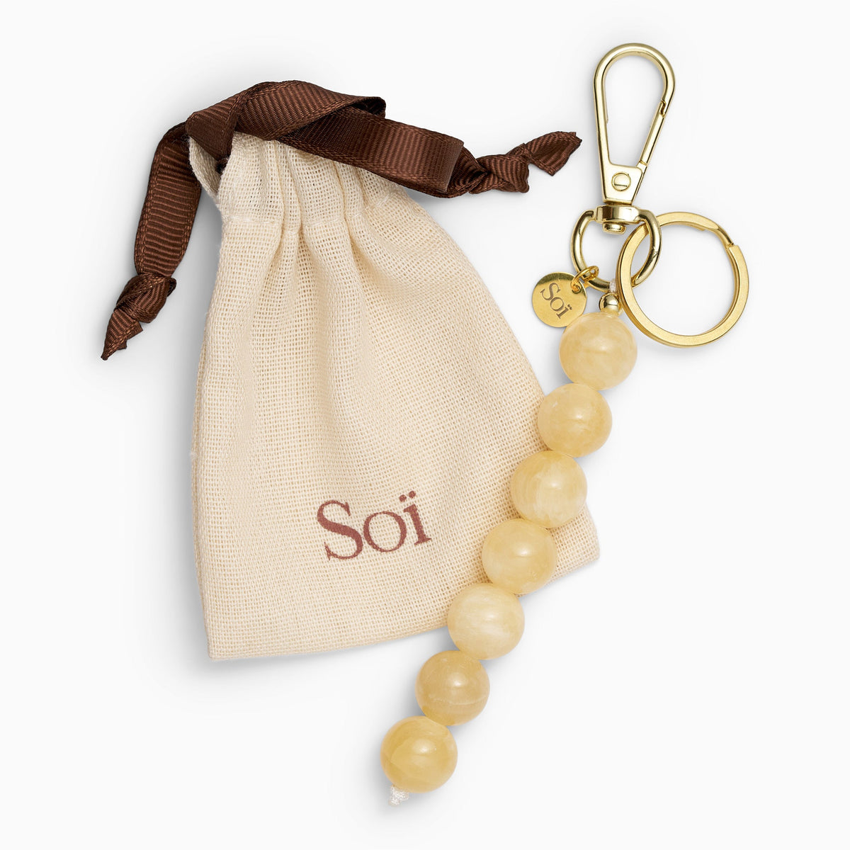 Cali Yellow Jade Keychain