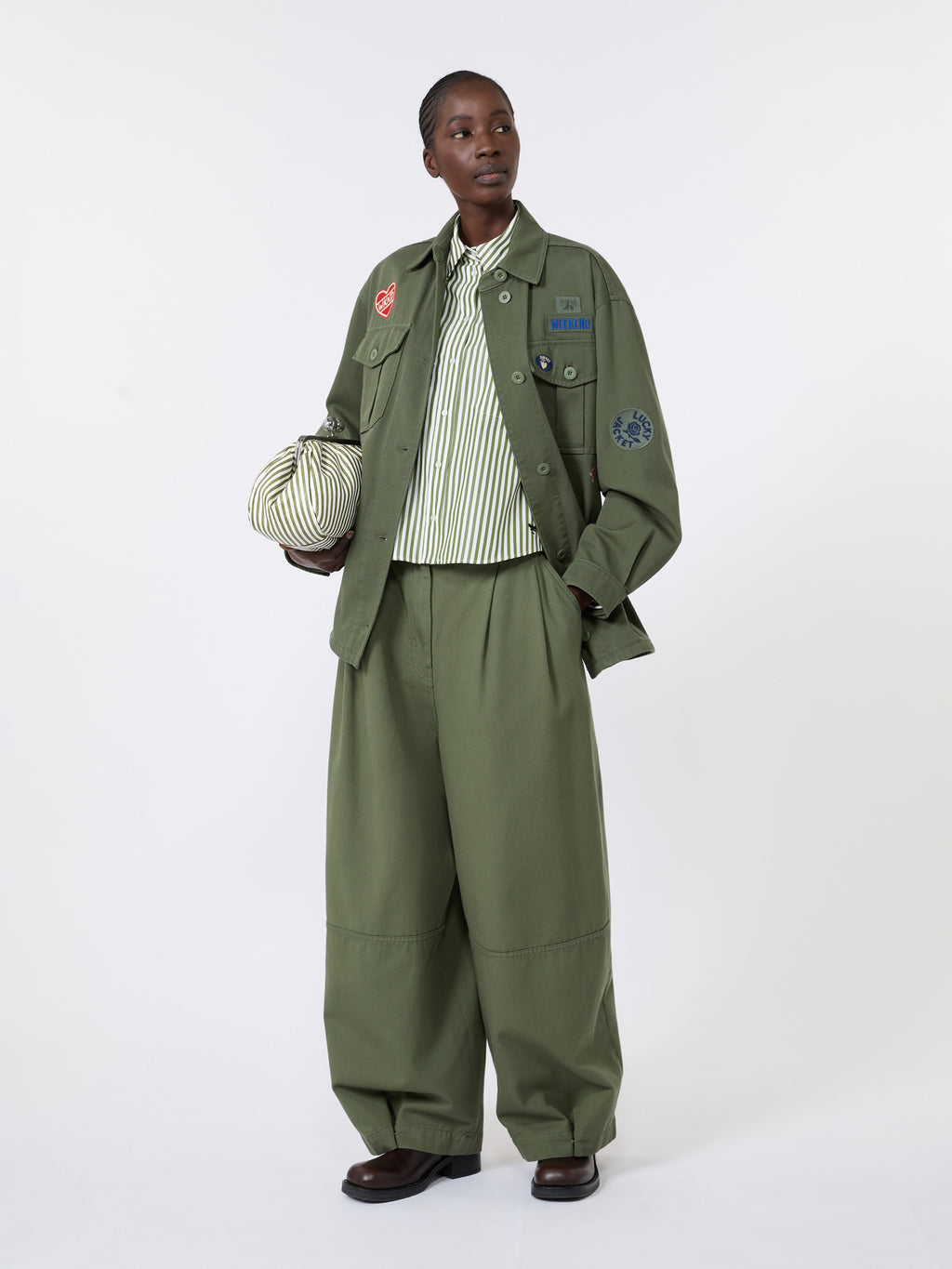 Embroidered cotton canvas jacket