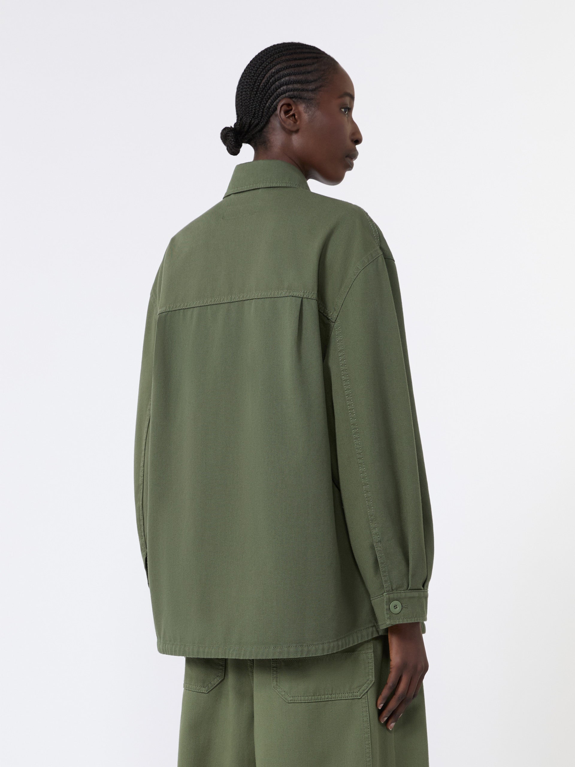 Embroidered cotton canvas jacket