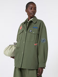 Embroidered cotton canvas jacket