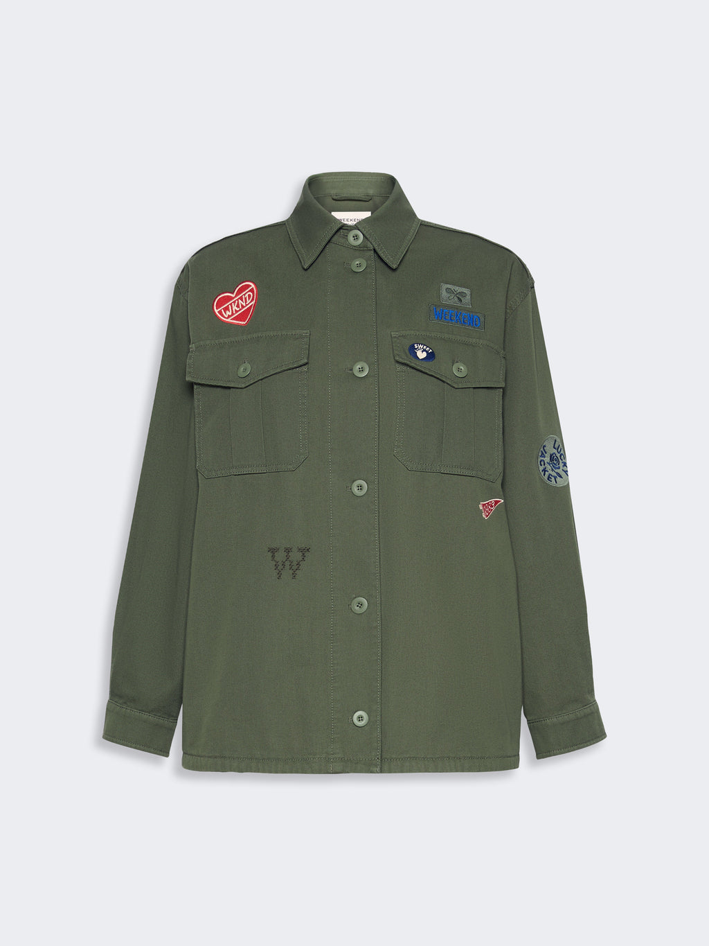 Embroidered cotton canvas jacket