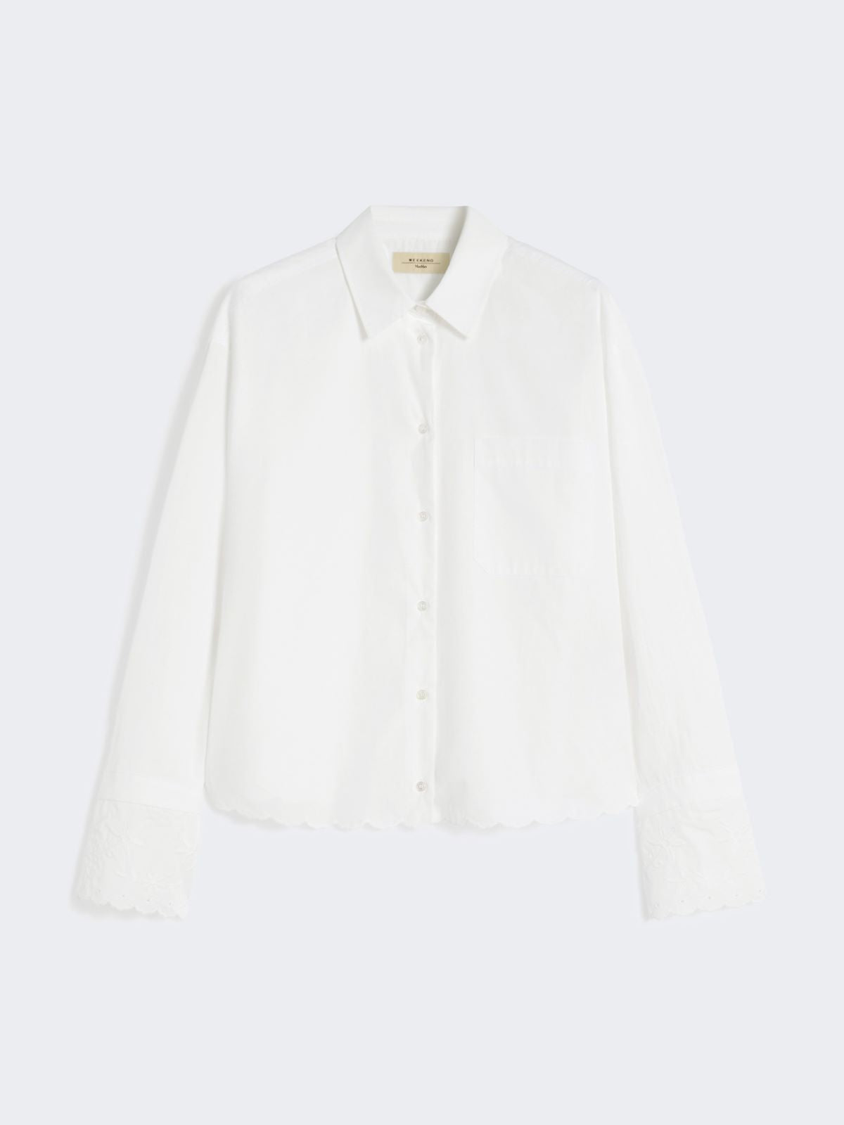 Breast-pocket cotton shirt - IVORY