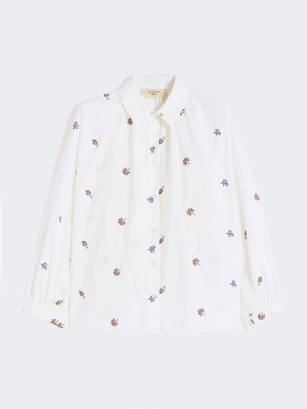 Poplin shirt with embroidery