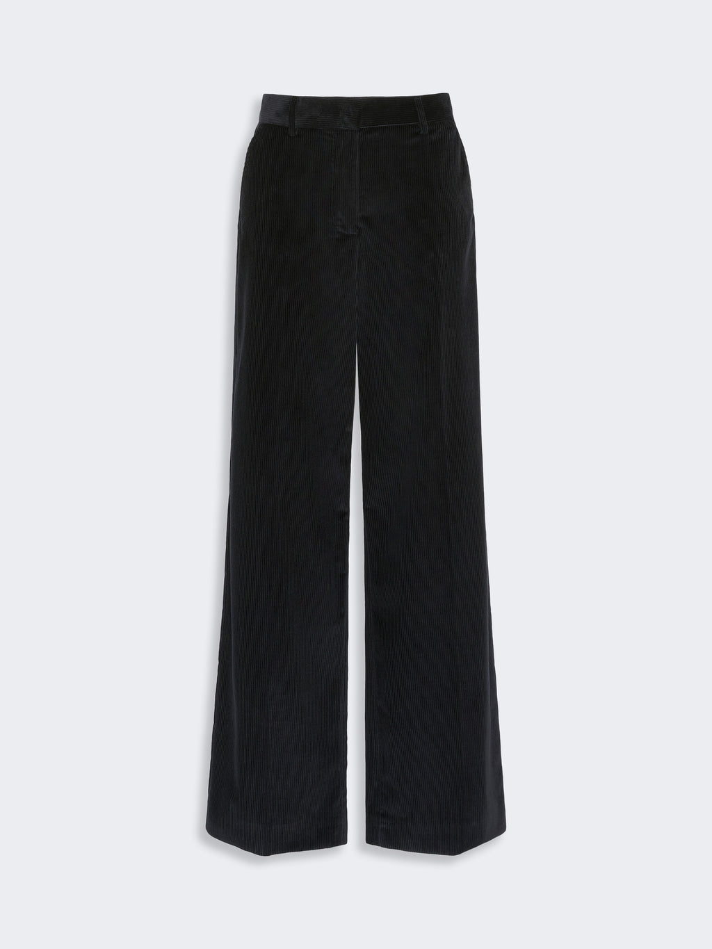 Cotton velvet trousers - BLACK