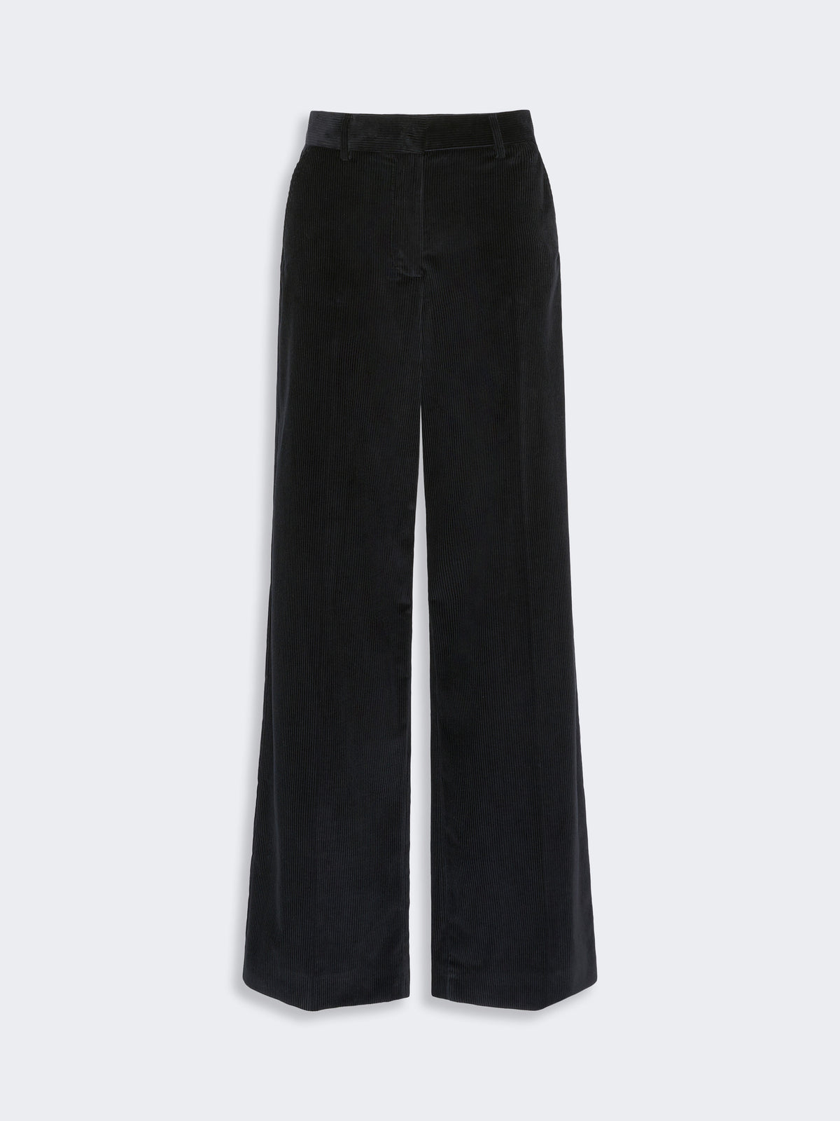 Cotton velvet trousers - BLACK