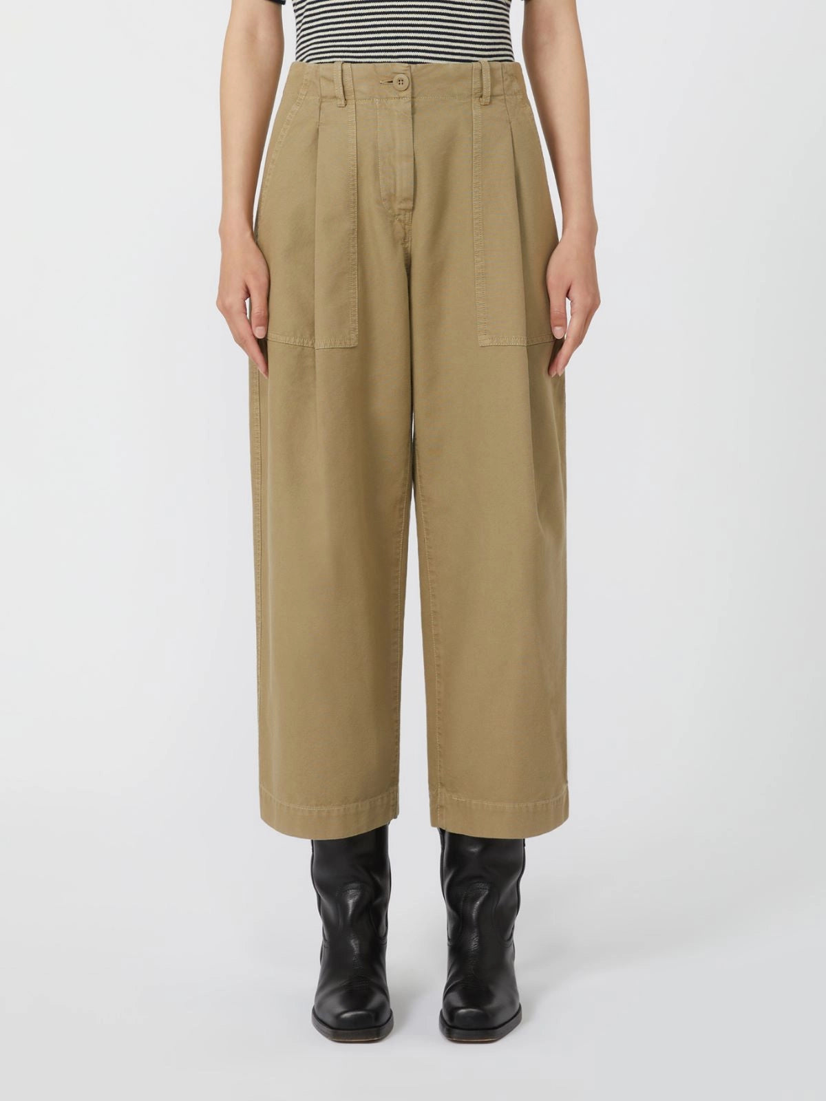 Weekend Max Mara, Canvas barrel-leg jeans