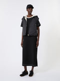 Reversible water-repellent canvas padded gilet - BLACK