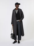 Viscose yarn V-neck cardigan - BLACK