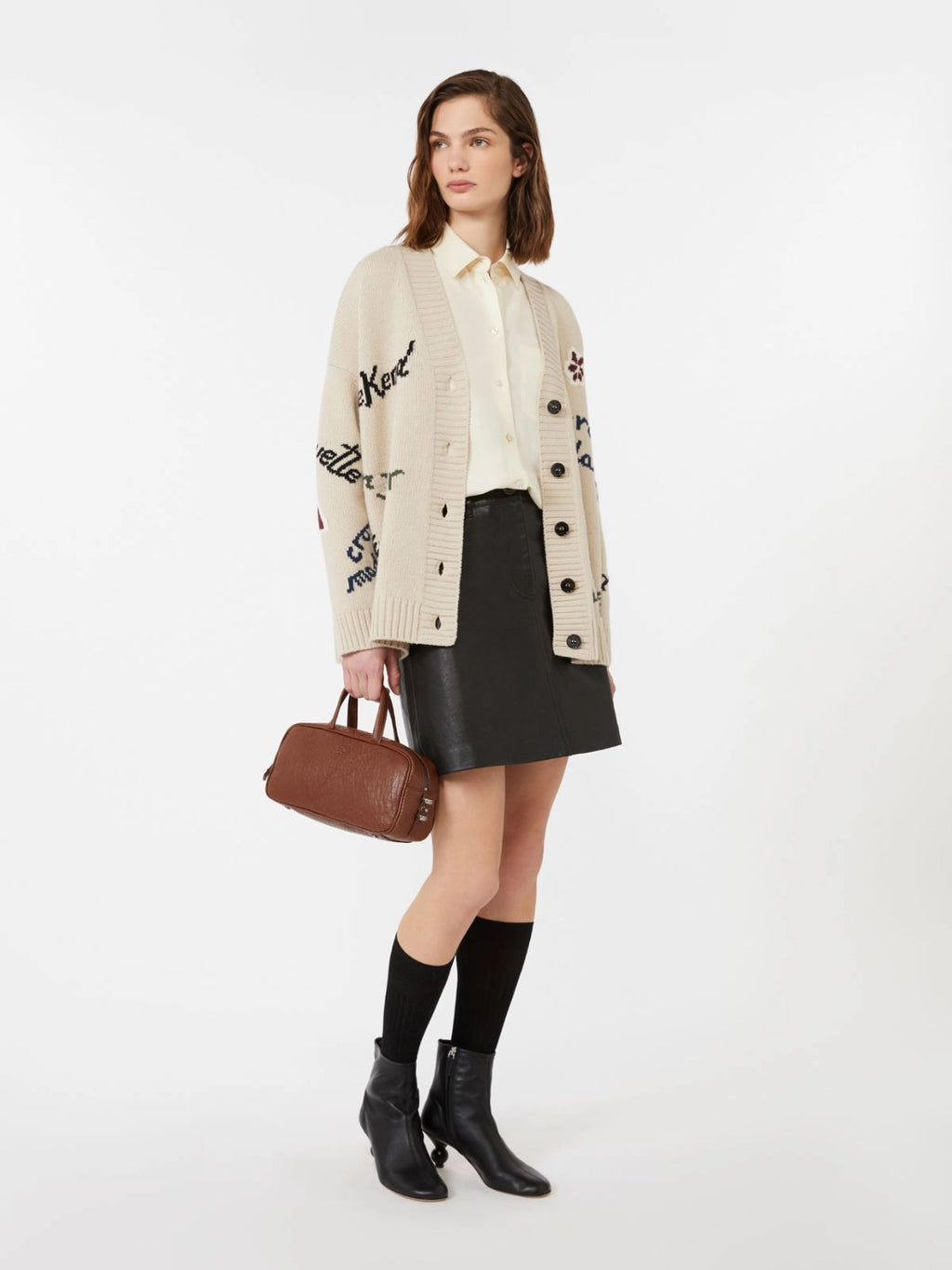 Weekend Max Mara, Belgio Wool knit oversized cardigan