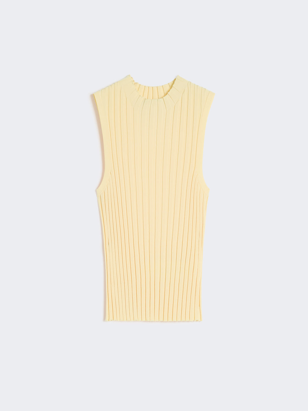 Stretch viscose yarn jumper - LIGHT YELLOW