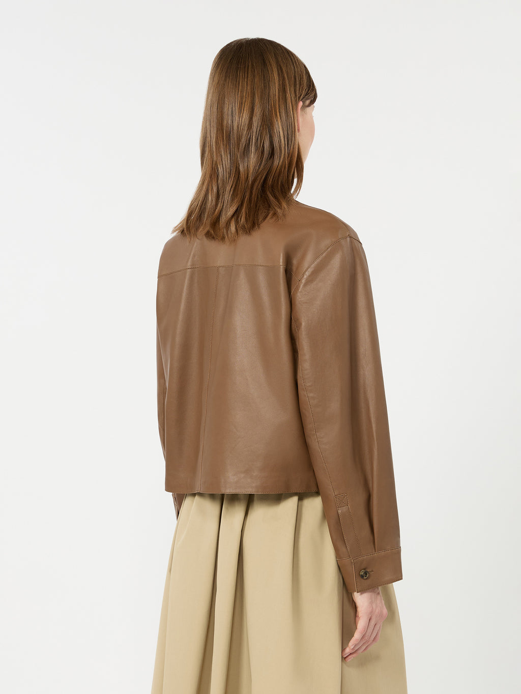 Nappa leather jacket - BROWN