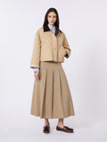 Reversible padded jacket in water-repellent fabric