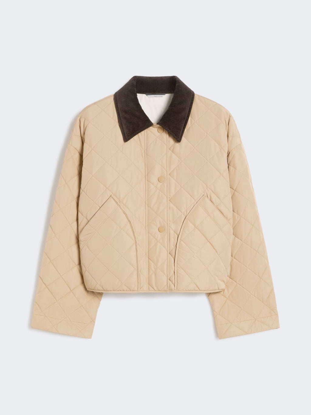 Reversible padded jacket in water-repellent fabric