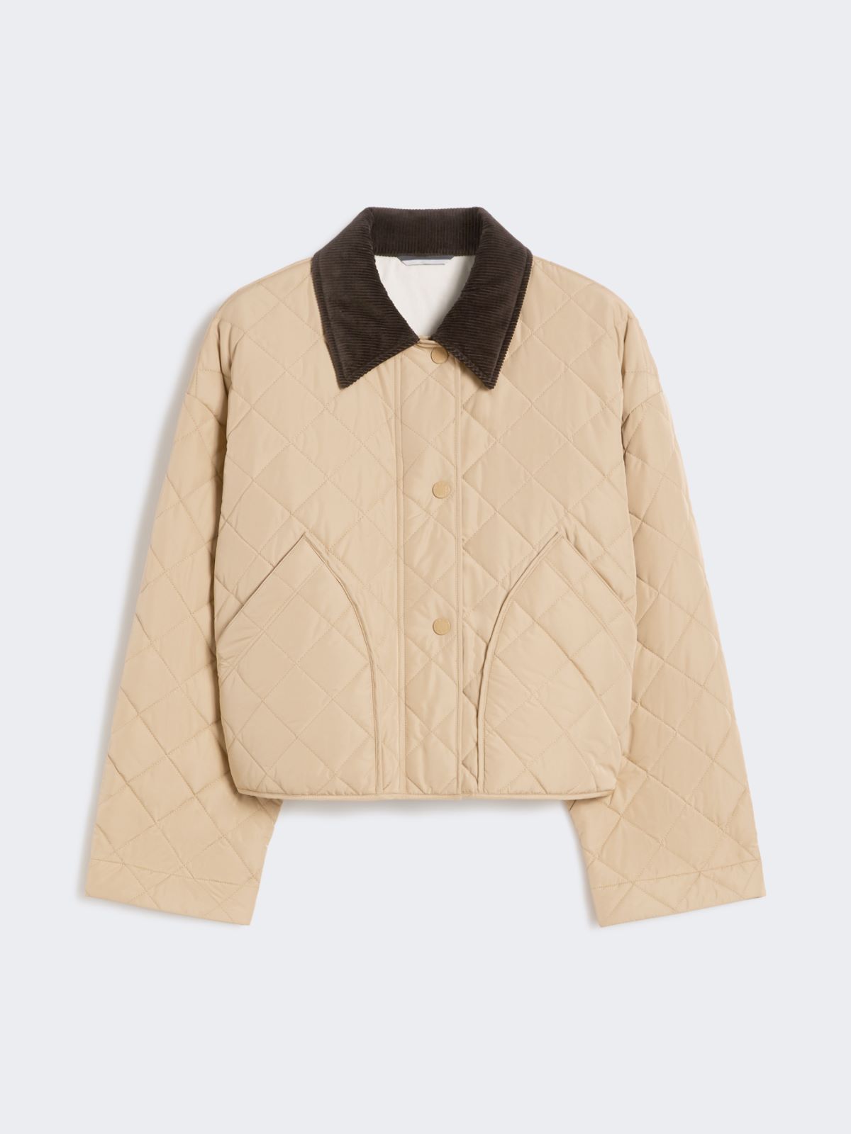 Reversible padded jacket in water-repellent fabric