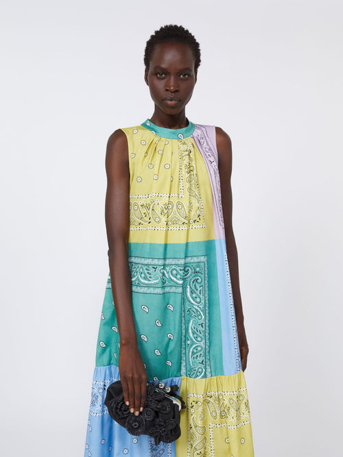 Small raffia-effect Pasticcino Bag with flowers - BLACK