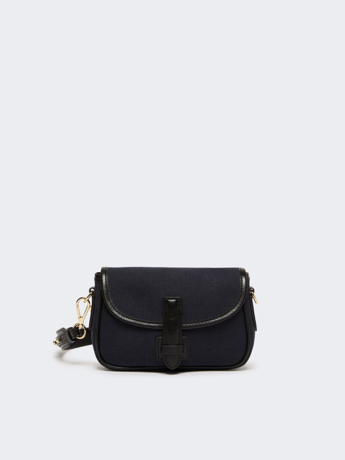 Canvas and leather micro crossbody bag - ULTRAMARINE