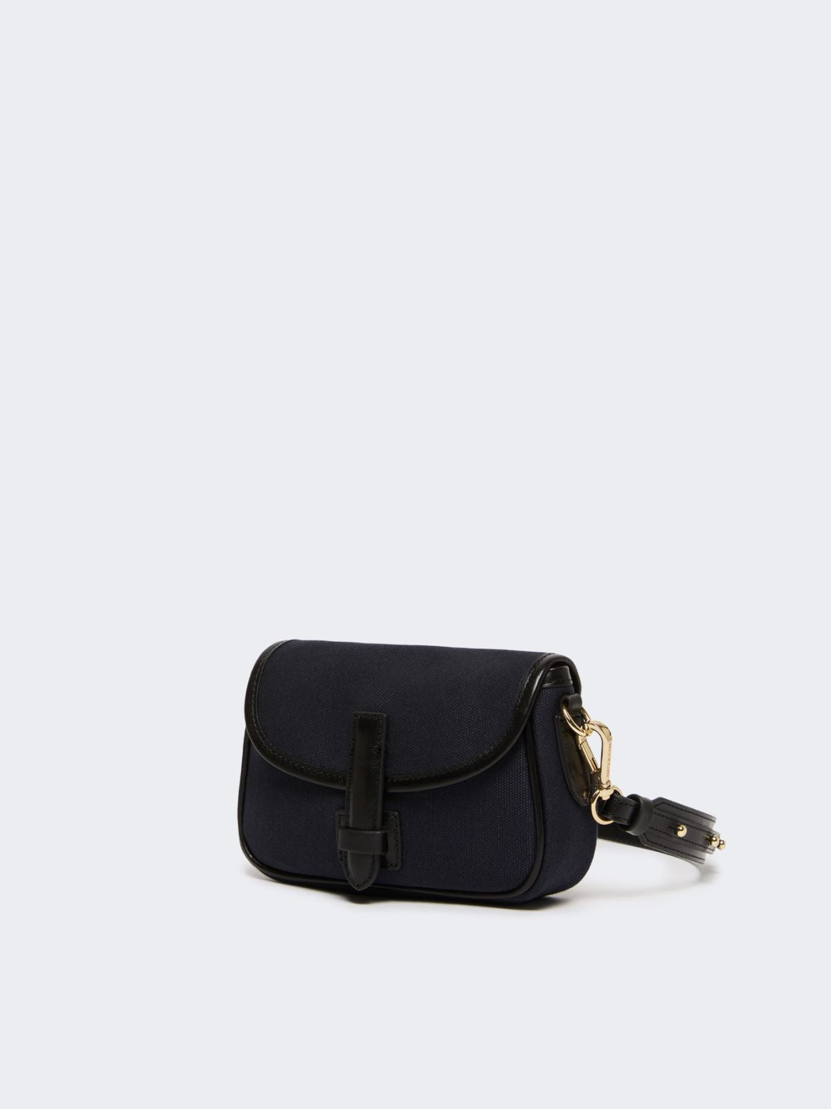 Canvas and leather micro crossbody bag - ULTRAMARINE