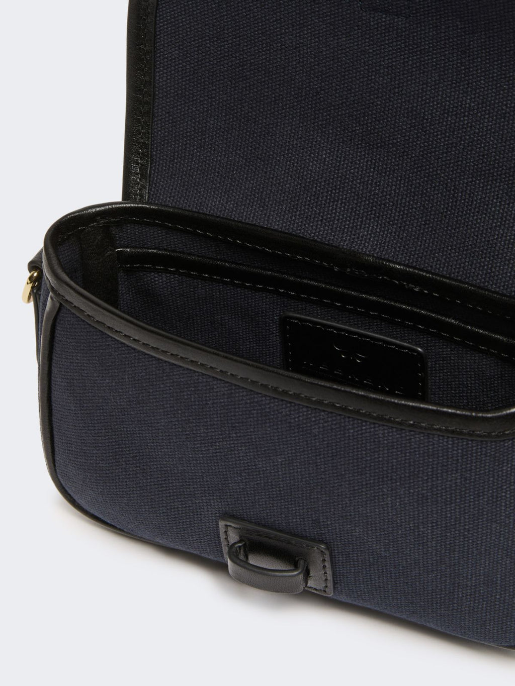 Canvas and leather micro crossbody bag - ULTRAMARINE