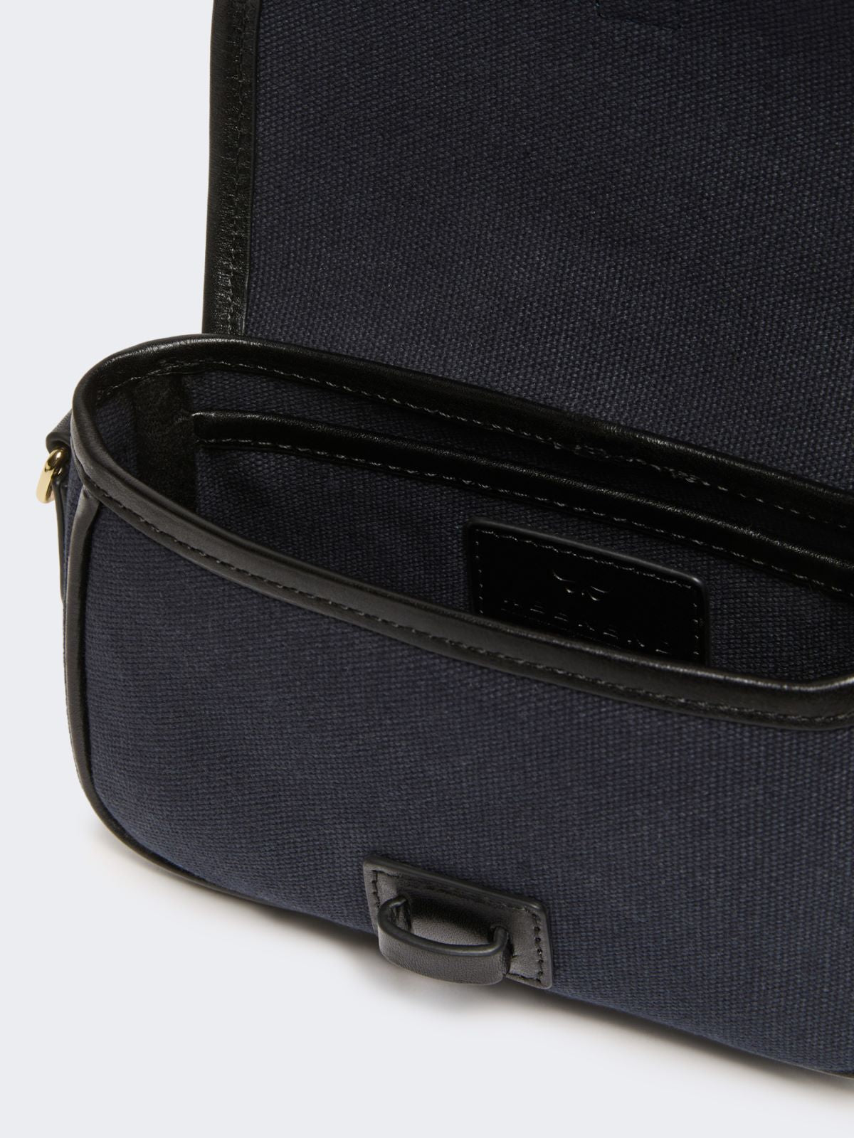 Canvas and leather micro crossbody bag - ULTRAMARINE