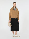 Milano-knit jersey skirt - BLACK