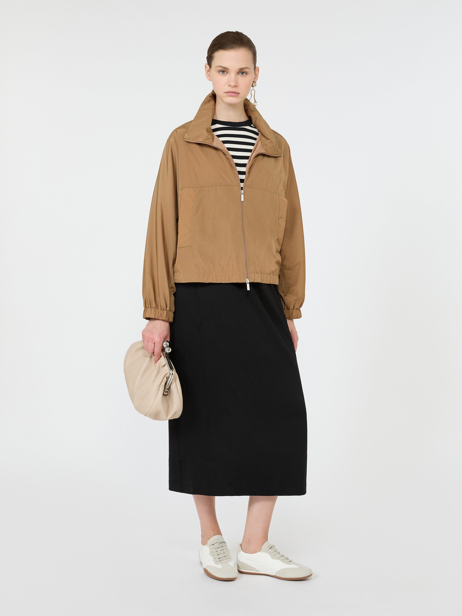 Milano-knit jersey skirt - BLACK