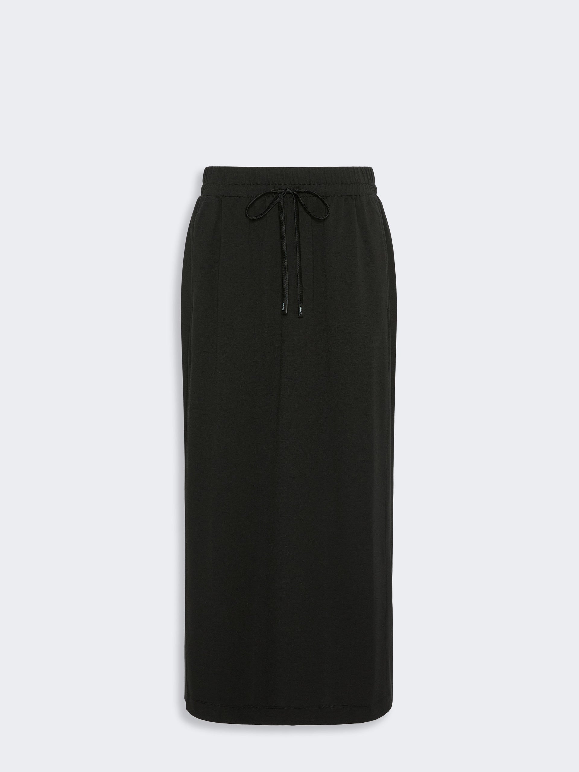 Milano-knit jersey skirt - BLACK