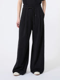 Wide-fit Milano-knit jersey trousers