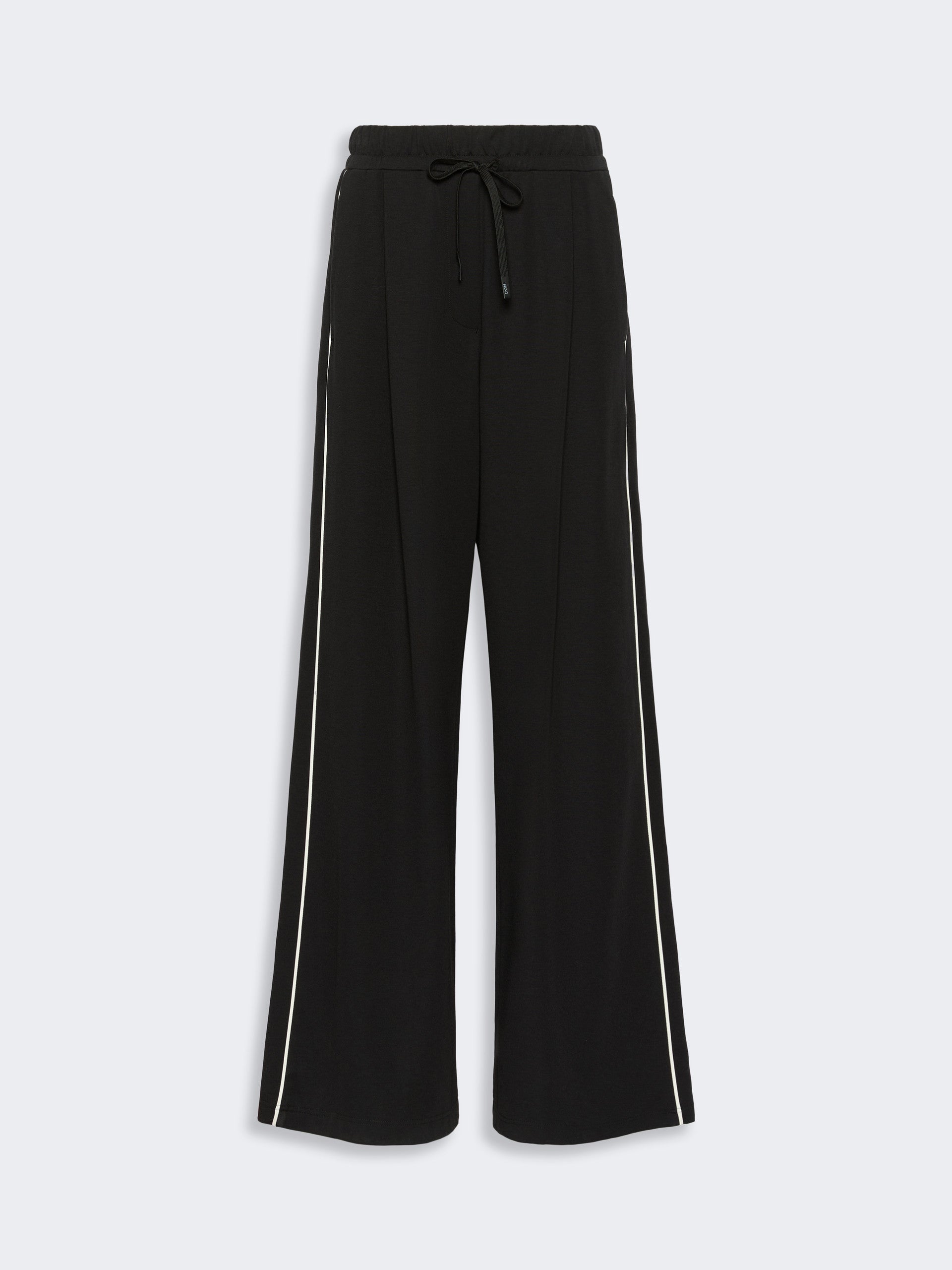 Wide-fit Milano-knit jersey trousers