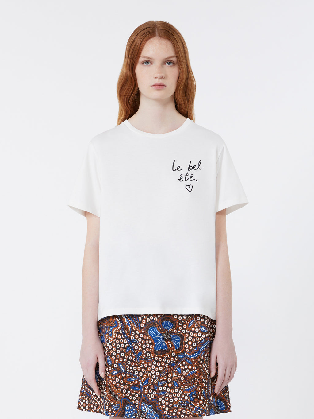 Jersey T-shirt with graphics - WHITE
