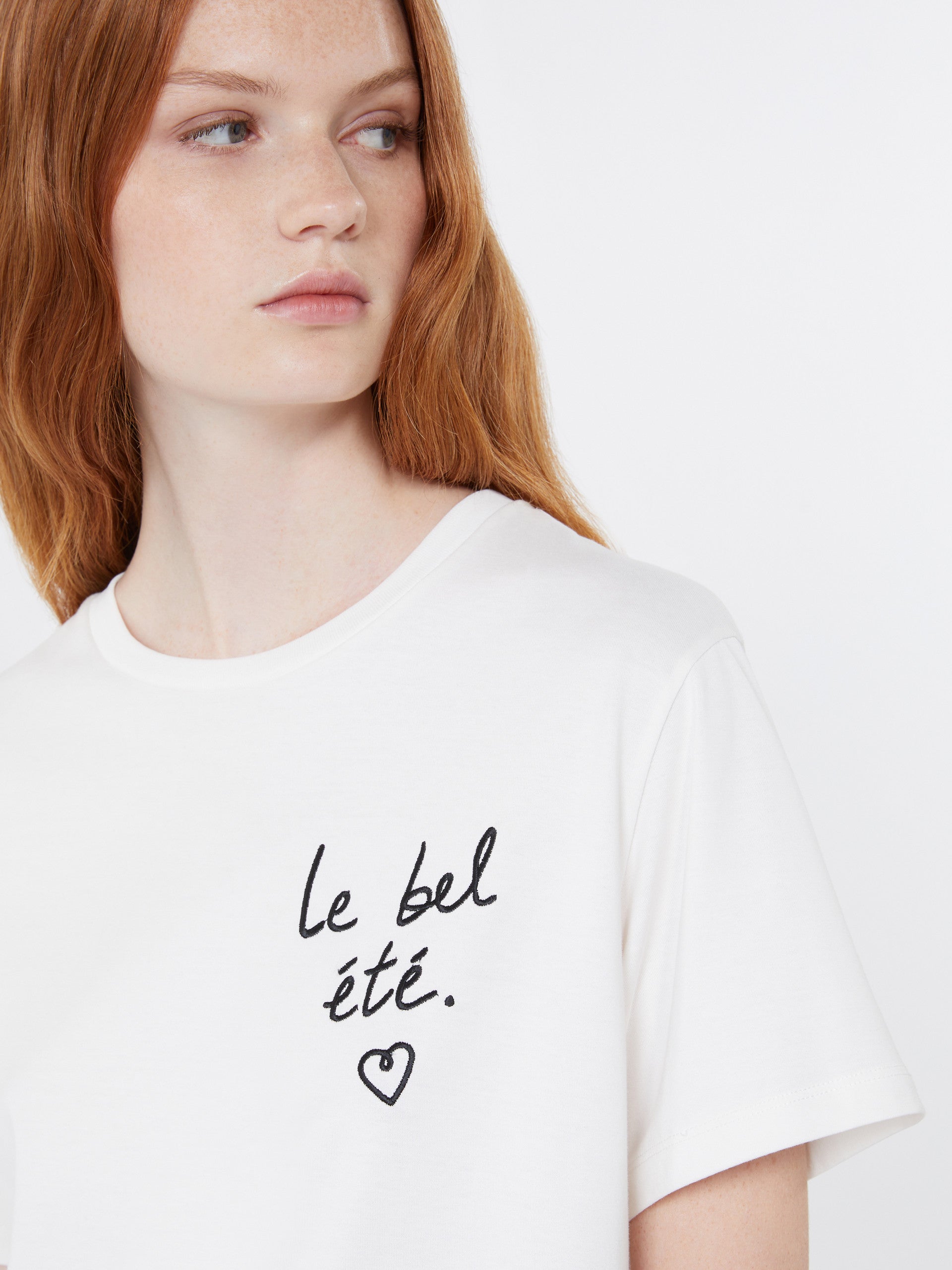 Jersey T-shirt with graphics - WHITE