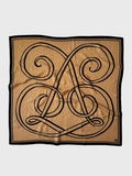 WOOL MONOGRAM SCARF | CAPPUCCINO | 80 CM