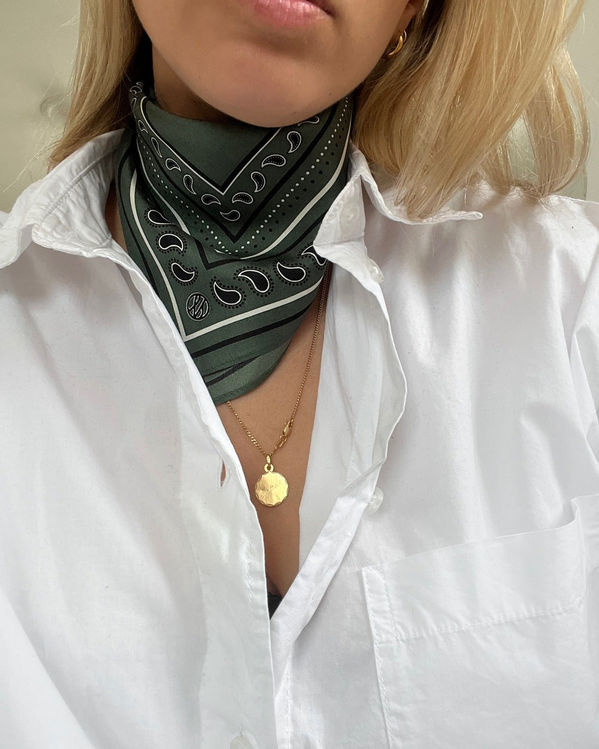 PAISLEY SCARF | GREEN | 50 CM