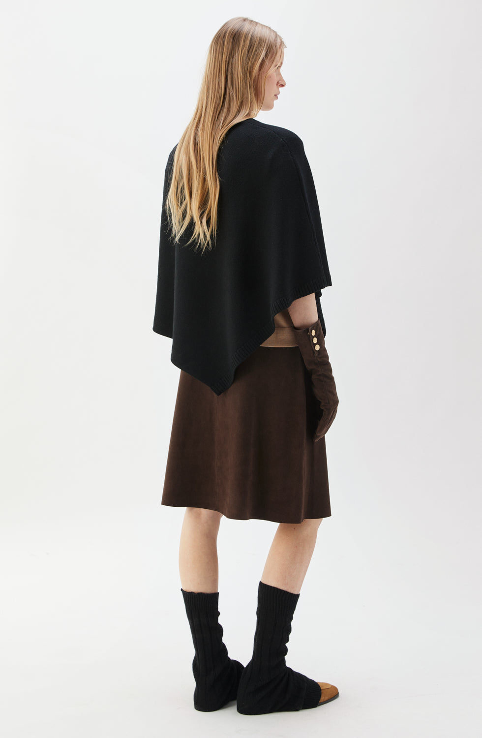 Busnel, Alianne Suede Skirt – Espresso