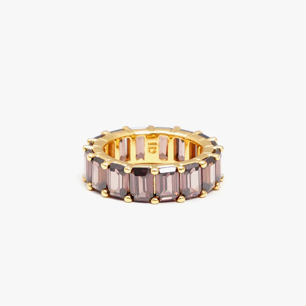 Izabel Display, Chunky colorful ring brown gold