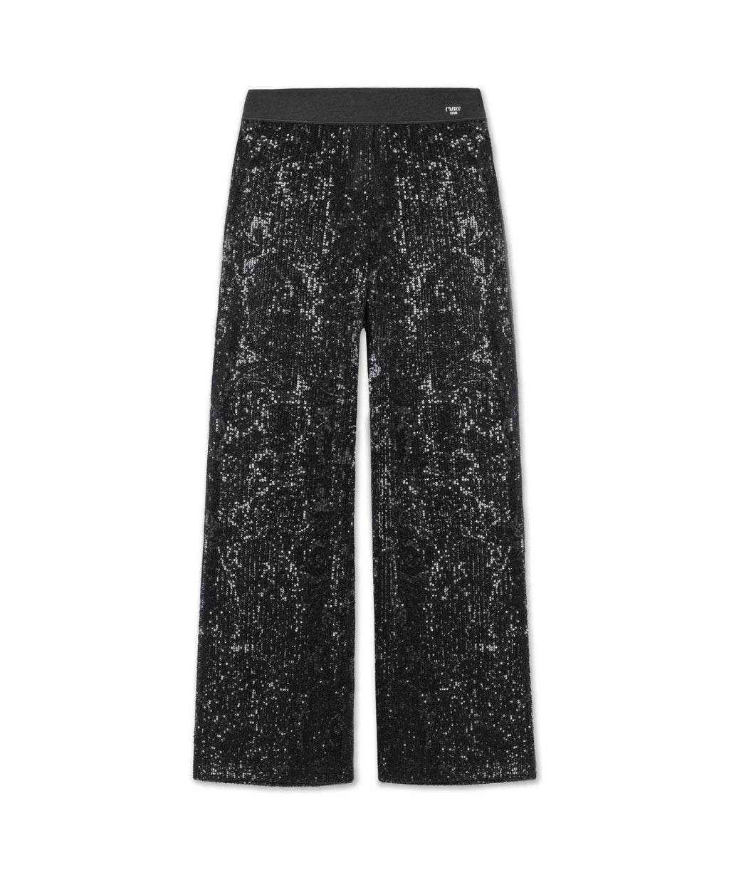 Cambio Allison Paljettihousut Black on Black