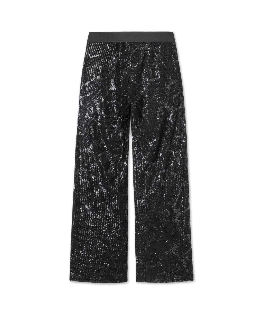 Cambio Allison Paljettihousut Black on Black