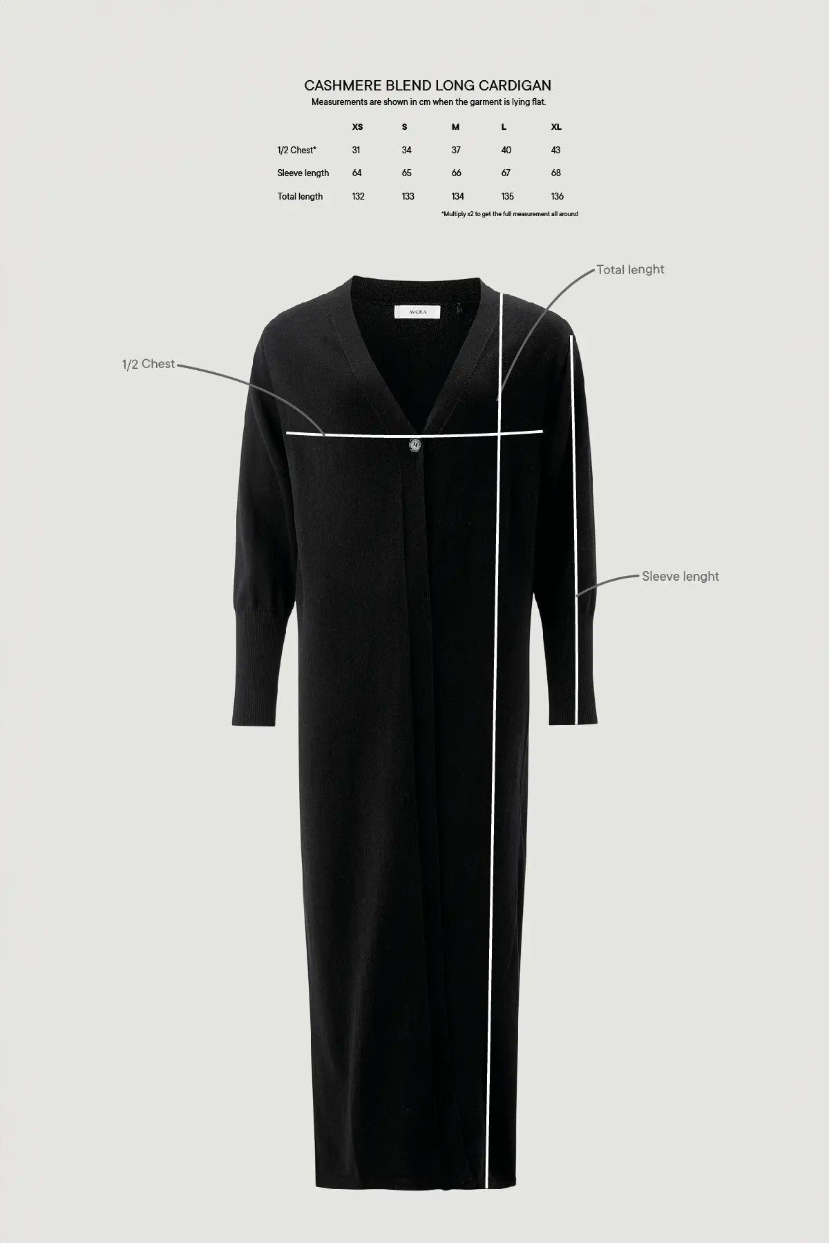 ÀVORA, Long Cardigan Off White