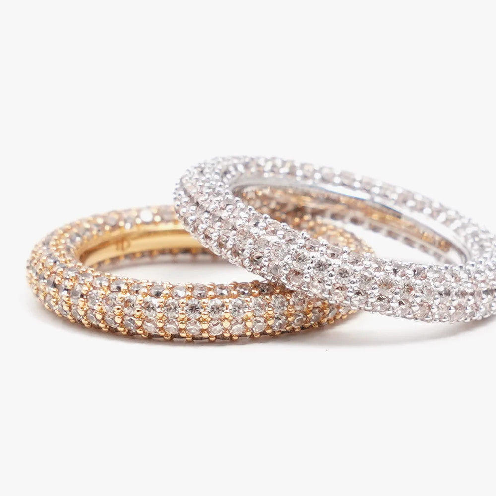 Izabel Display, Colorful Ring Beige Silver