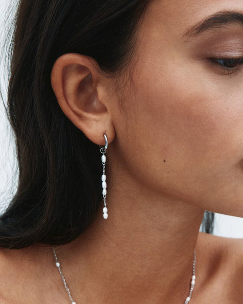 Breeze Hoops L Silver