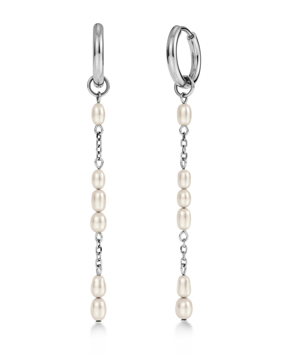 Breeze Hoops L Silver