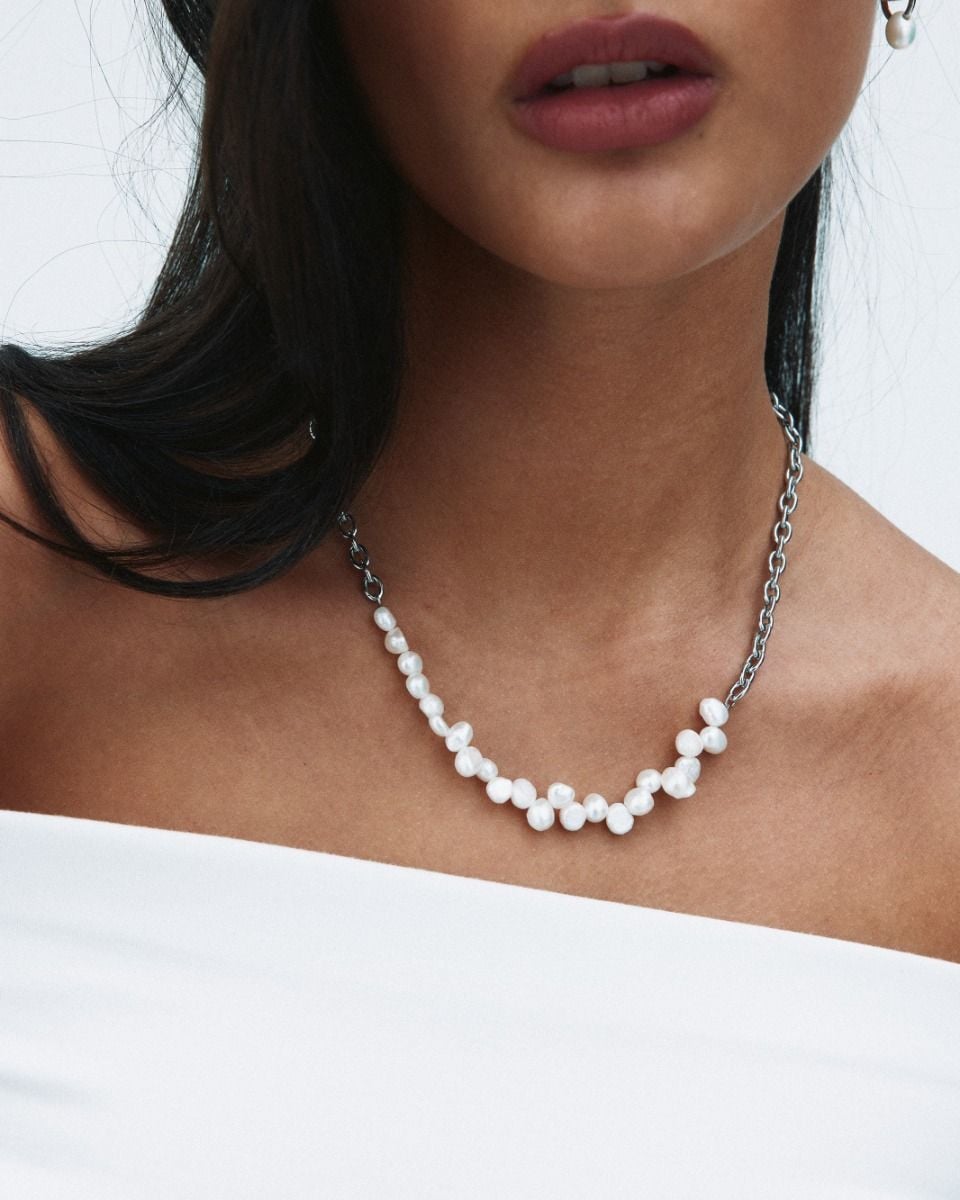 Breeze Necklace Multi Chain Silver