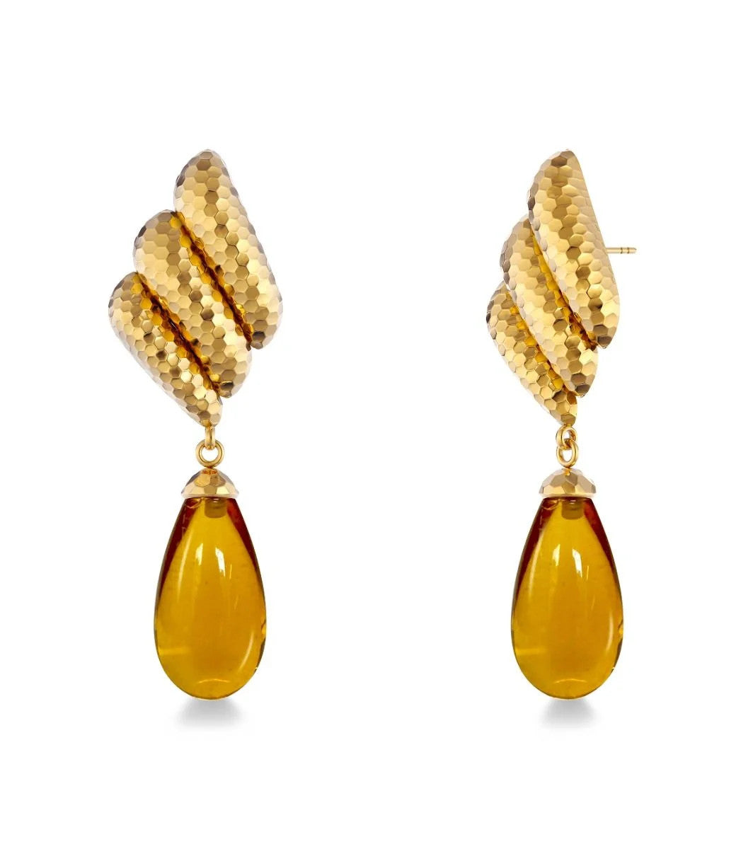 Edblad, Cali Earrings Amber Gold