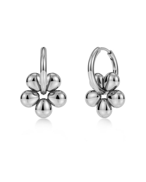 Daisy Hoops Silver