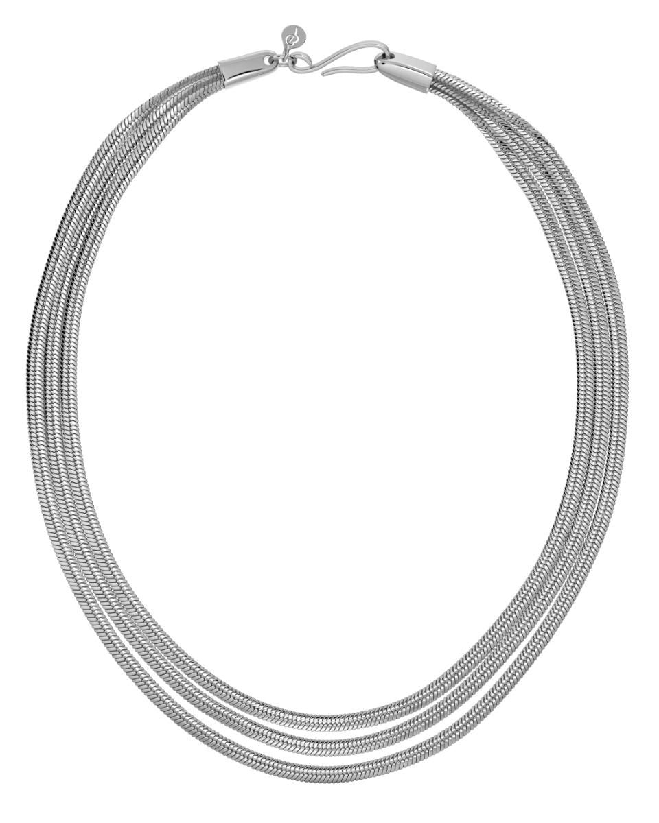 Edblad, Herringbone Triple Necklace Steel
