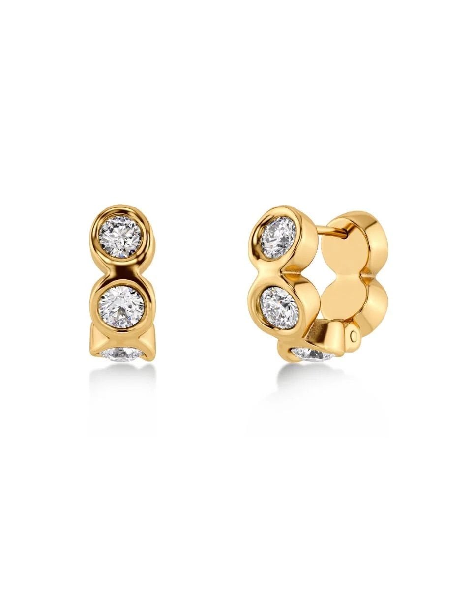 Ocean Gem Hoops Gold