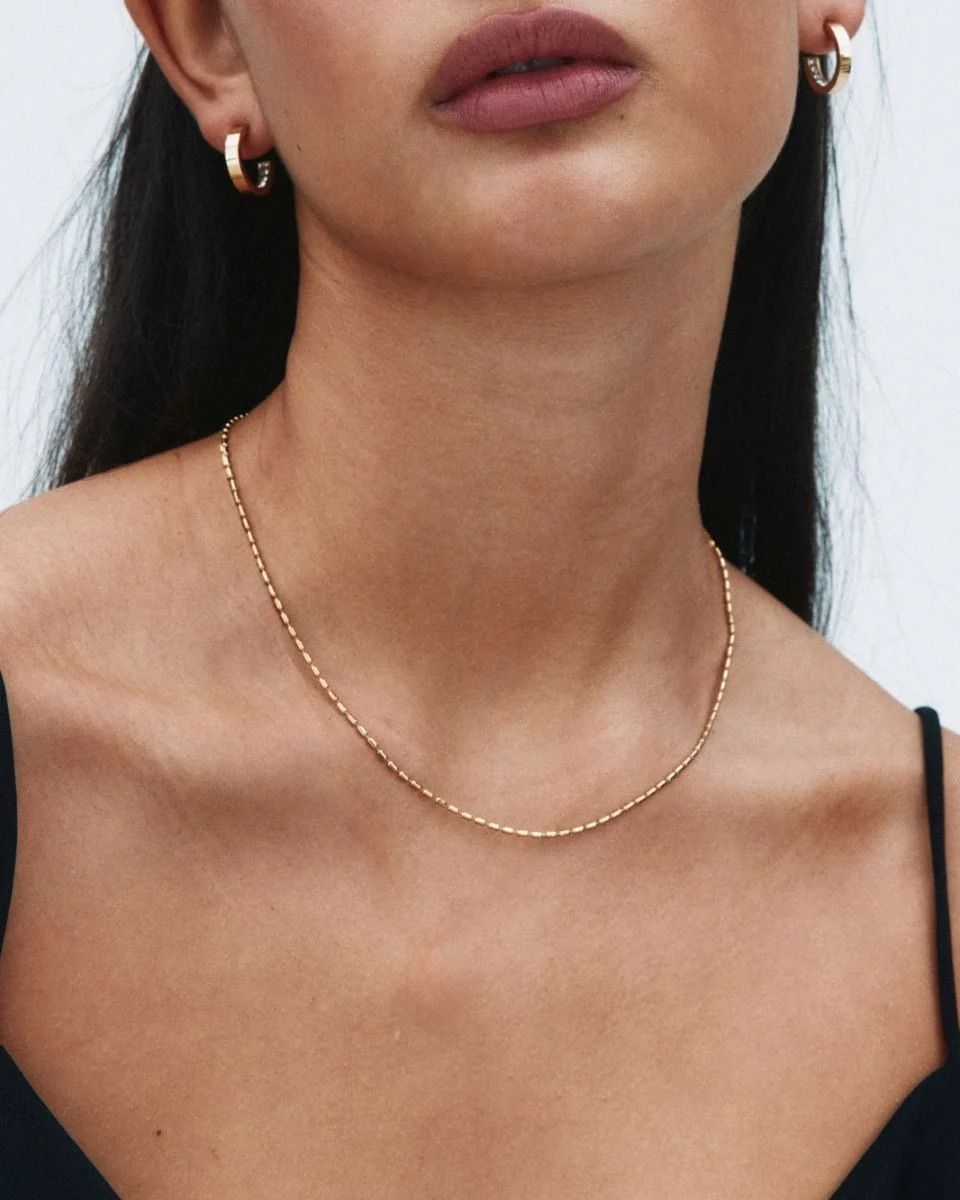 Seed Bead Necklace Gold
