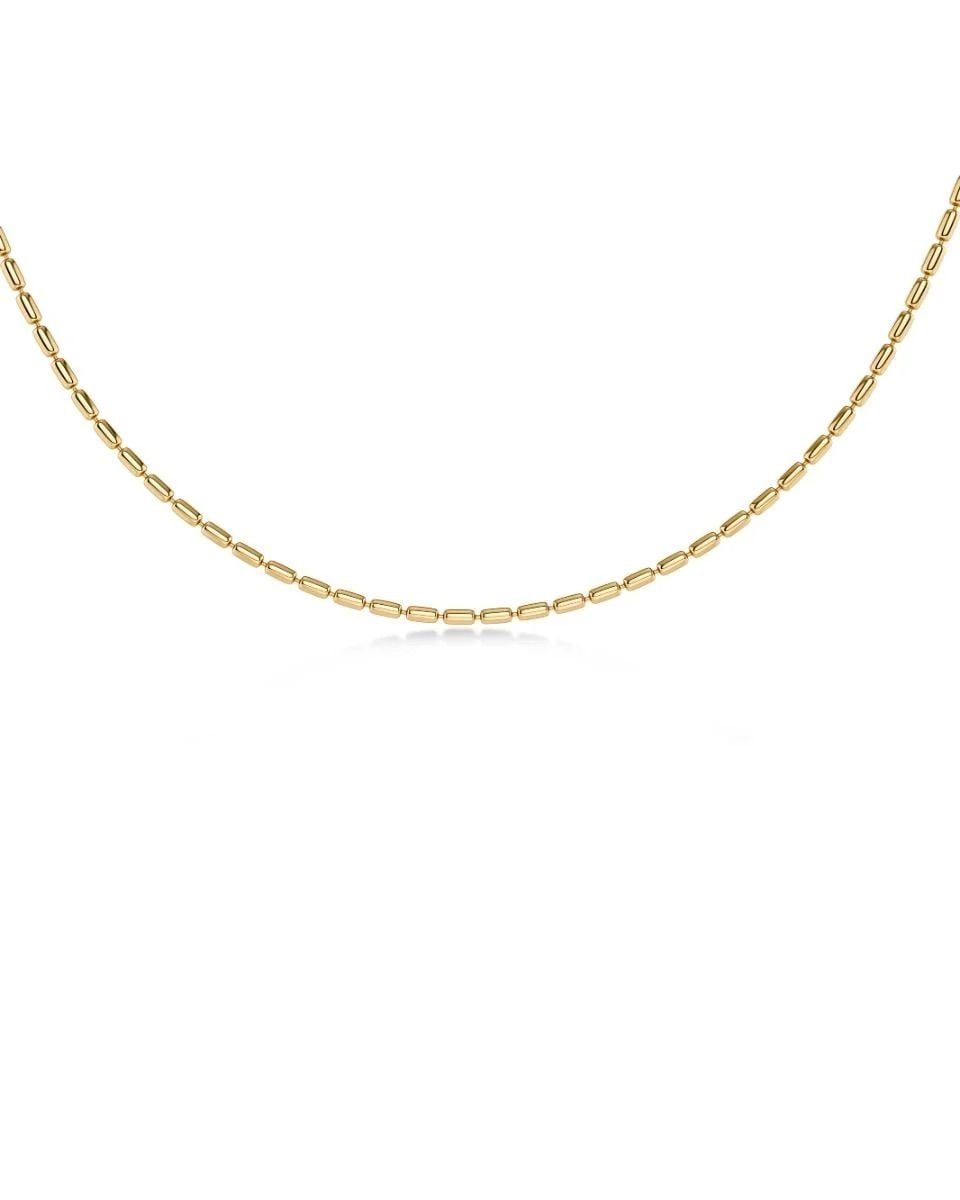 Seed Bead Necklace Gold