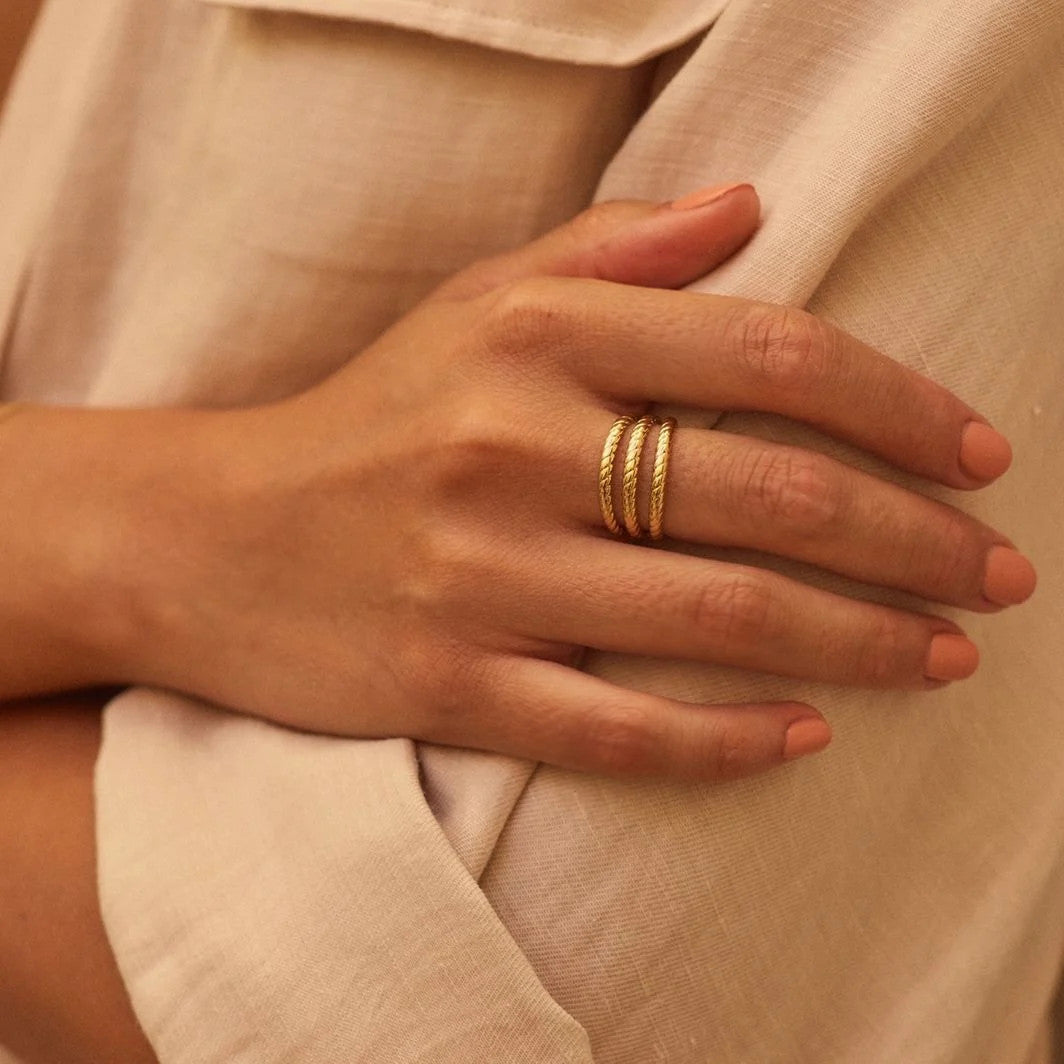 Edblad, Rope Ring Triple Gold