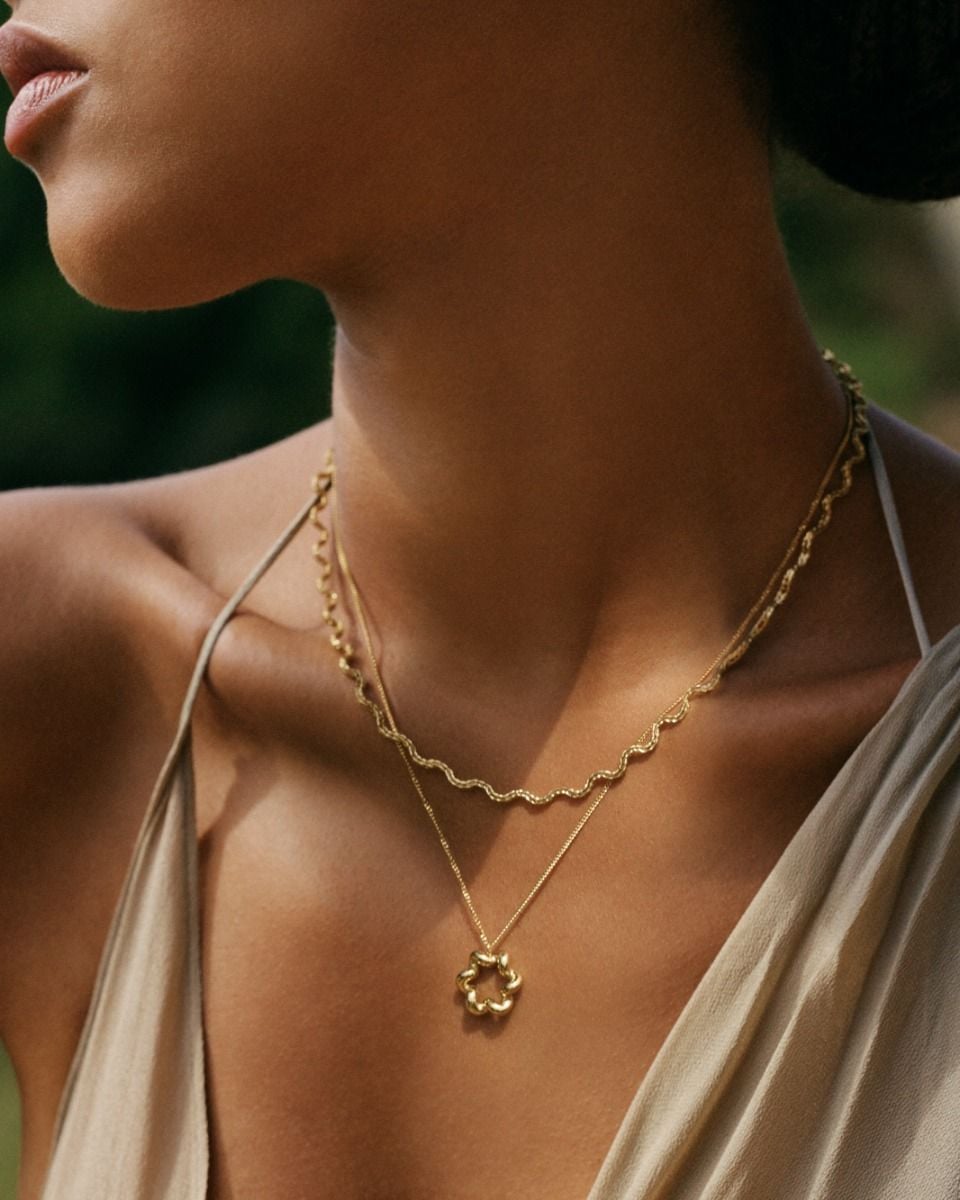 Mini Spiral Necklace Gold