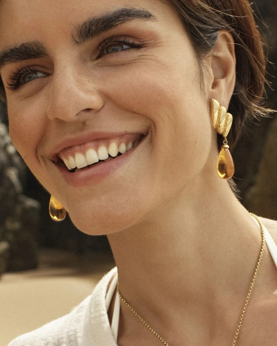 Edblad, Cali Earrings Amber Gold